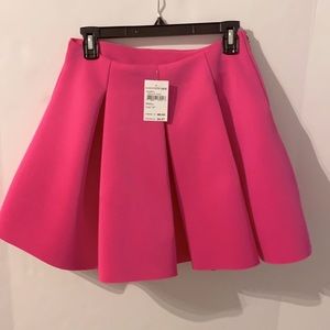 NWT hot pink pleated mini skirt